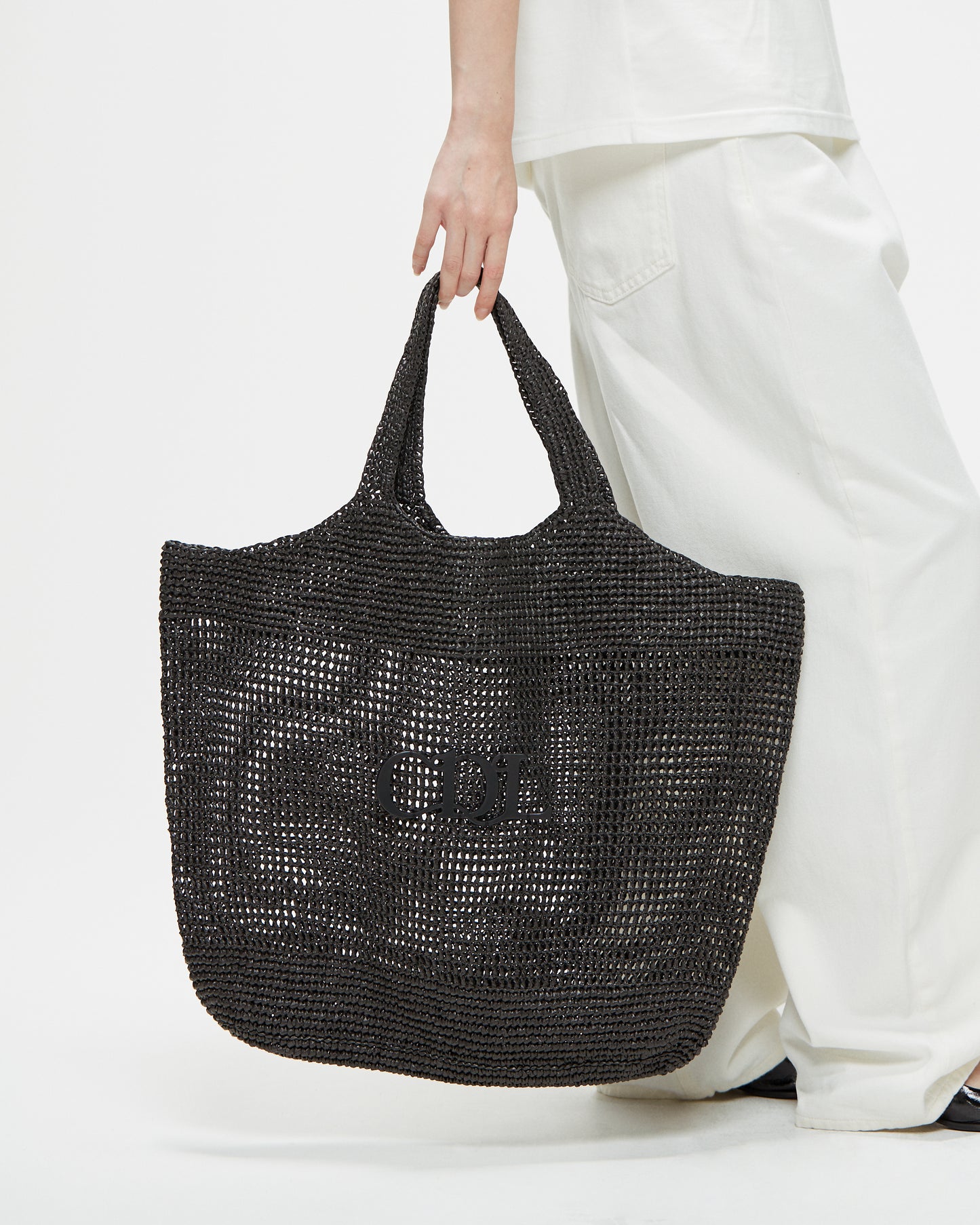 CDL Synthetic Raffia Tote Bag