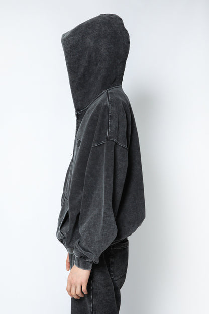 CDL Acid Wash Zip Hoodie
