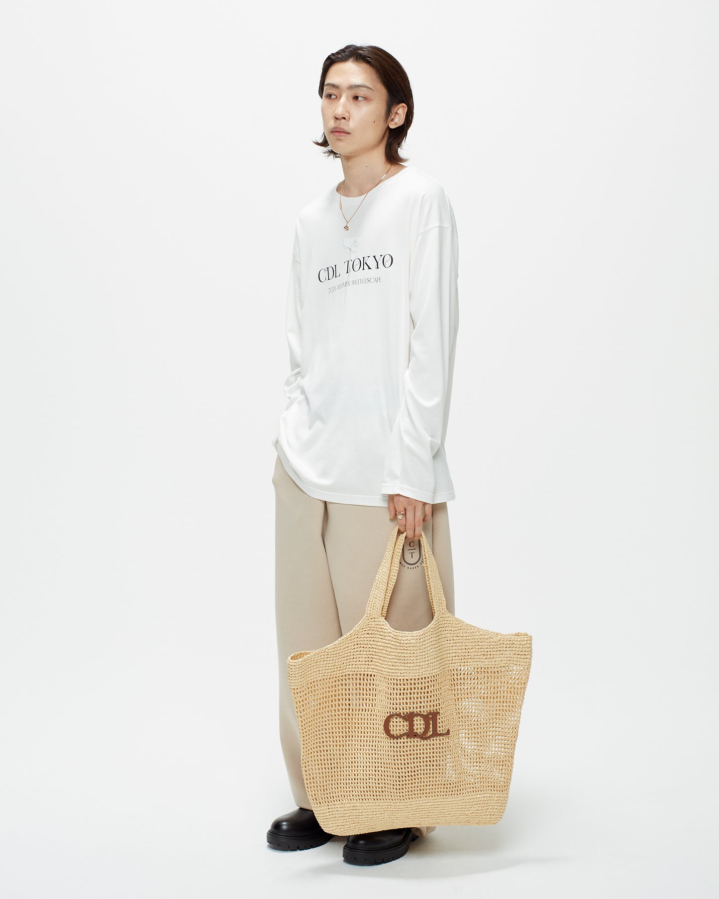 CDL Synthetic Raffia Tote Bag