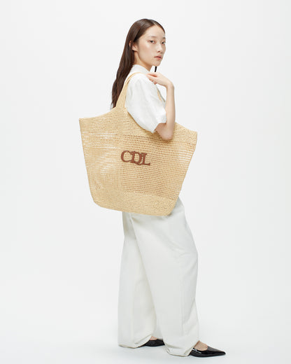 CDL Synthetic Raffia Tote Bag