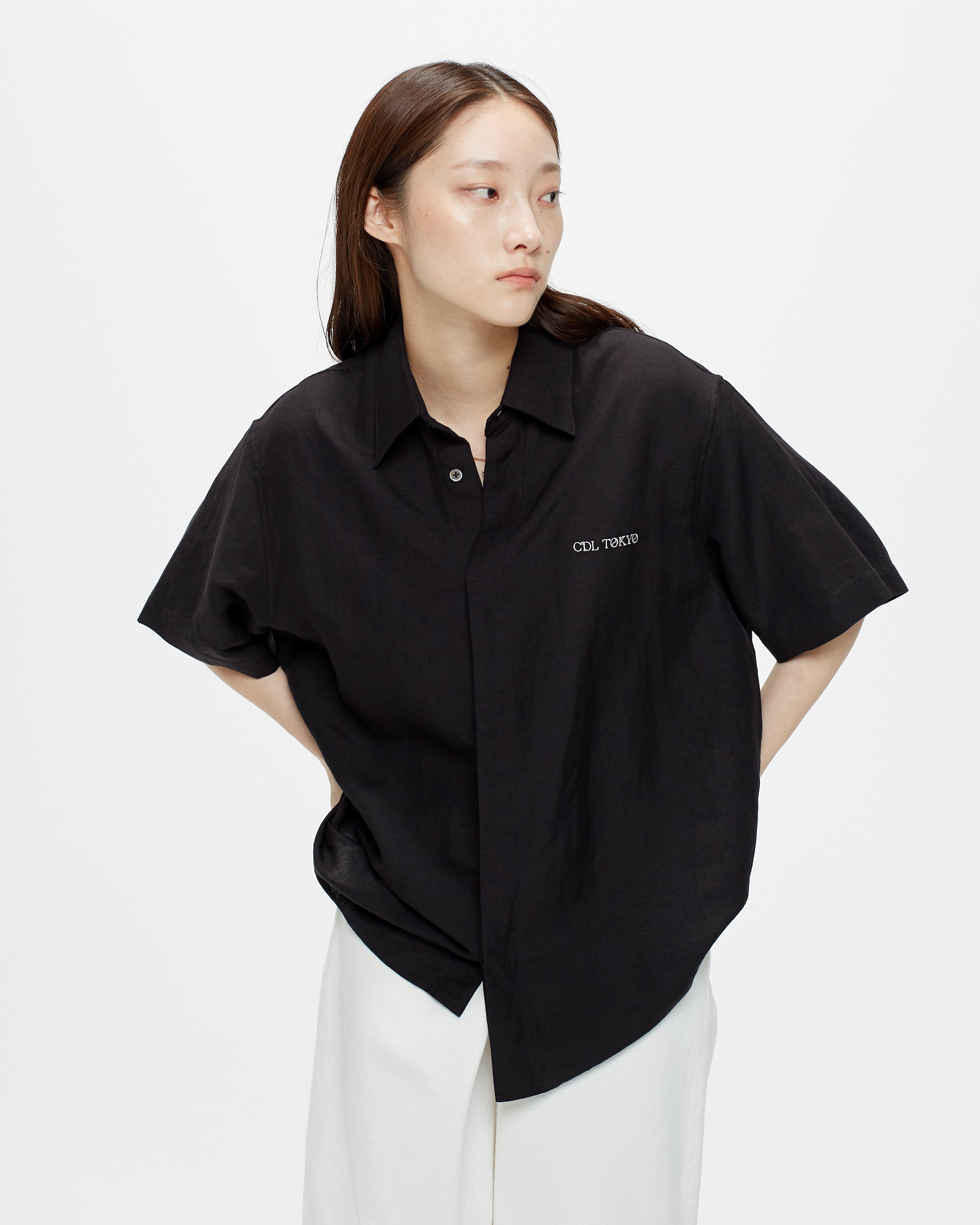 みゆ‼️CDL TOKYO ポケット付きシャツ 黒 PRE-ORDER] CDL Fly Front Shirt – CDL TOKYO