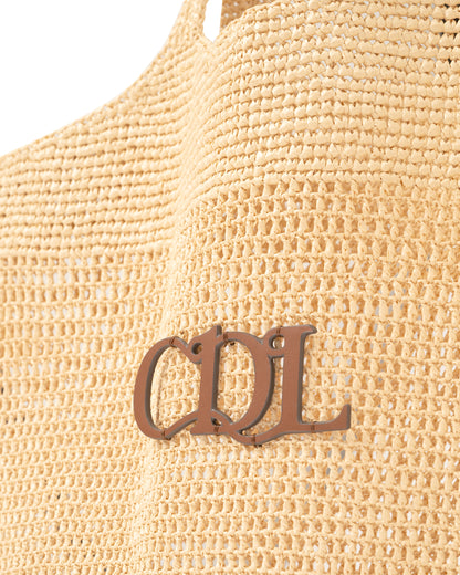 CDL Synthetic Raffia Tote Bag