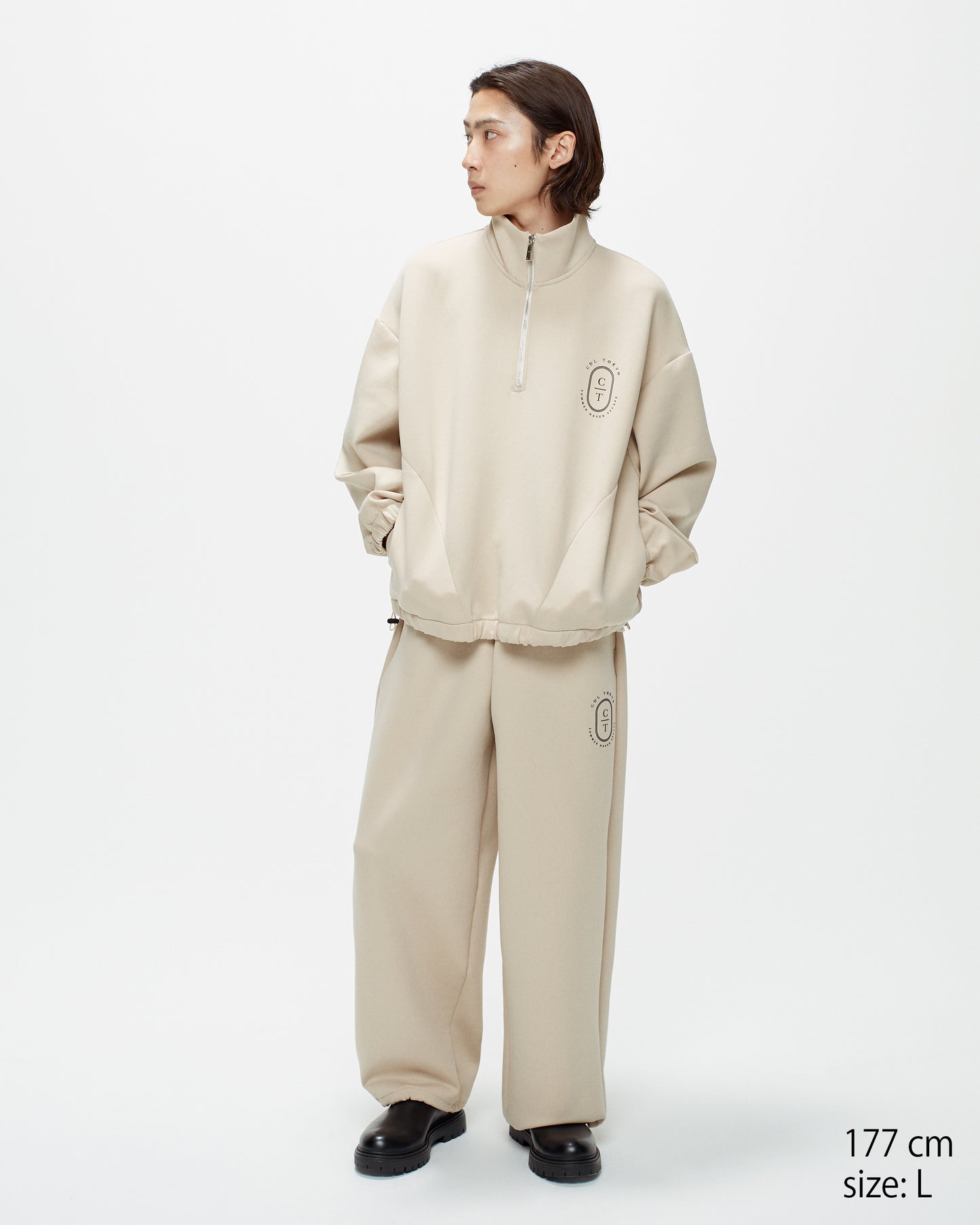 CDL Wide-Leg Jogger Pants